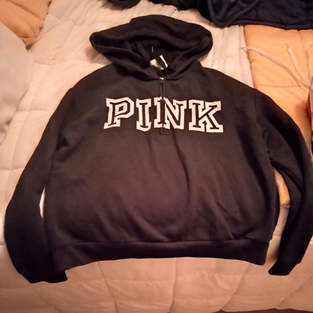 Victoria Secrets Pink Half Zipped Hoodie